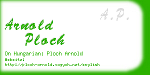 arnold ploch business card